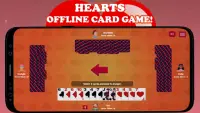 Hearts Card Game - Free Offline | no wifi required Screen Shot 1
