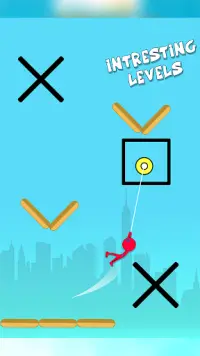 Stickman Hang on Tight -  Rope Hook Master Screen Shot 3