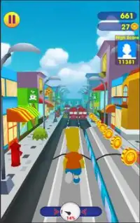 The Subway Simpsons Surf Run Screen Shot 4