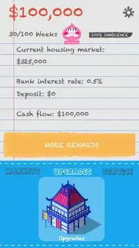 Peach Life - tap tap trading game Screen Shot 1