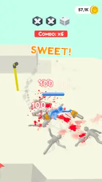 Jelly Fighter: カラーキャンディーとスティックマンゲーム Screen Shot 1