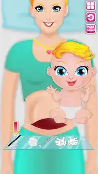 Mom Pregnant Surgery Caesarean Doctor Games Screen Shot 2