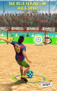 Бесплатные футбольные игры Kick Beach 2018 Screen Shot 0