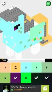 3D Little Pony Unicorn Color By Number Pixel art Screen Shot 4