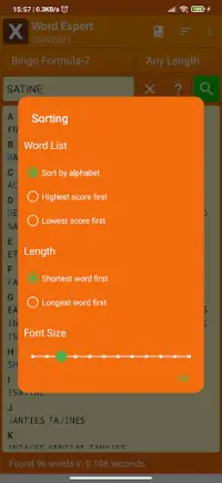 Word Expert (for SCRABBLE) Screen Shot 7