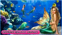 Mermaid simulator 3d game - Mermaid games 2020 Screen Shot 2