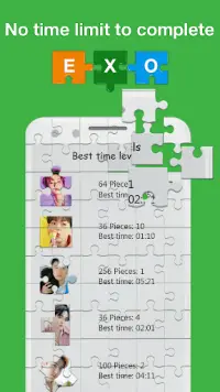 Offline Kpop Puzzle - EXO Jigsaw Puzzle Game Screen Shot 2