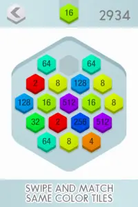 2048 Hex - challenging puzzle game Screen Shot 0