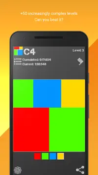 C4 – Color Match Brain Teaser Puzzle Screen Shot 2