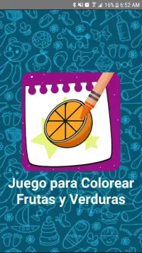 Juego para Colorear Frutas y Verduras Screen Shot 0