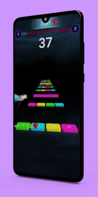 カラーホップタイル-ミュージックラッシュゲーム Screen Shot 2