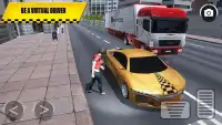 Crazy Taxi Sim 2018: Mobil City Mengemudi Rush 3D Screen Shot 0