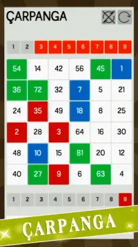 Çarpanga - Matematik Çarpma Oyunu Screen Shot 1