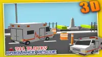 Blocky sauvetage 911 Ambulance Screen Shot 3