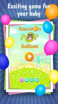 Candy Raccoon: Pop Balloons Screen Shot 0