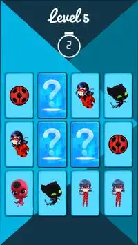 Ladybug and Cat Noir Memory Game Screen Shot 2