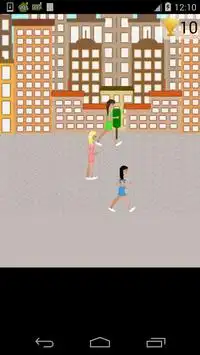 man and woman running game Screen Shot 2