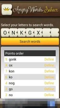 AngryWords Wordfeud Solver Screen Shot 2