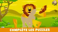 Jeux pour Enfants Puzzles et couleurs de la Savane Screen Shot 0