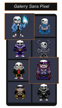 Sans Undertale Pixel Art Color By Number Screen Shot 0