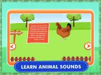Learn Farm Animals Games - Animal Sounds For Kids Screen Shot 1