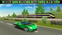 Chiếc xe vs Train Real Racing Simulator Screen Shot 0