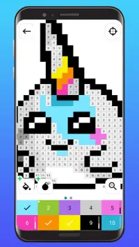 Color by number - Unicorns Pixel Art Screen Shot 0