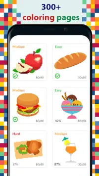 Color by Numbers ⎼ Pixel Art Food Screen Shot 0