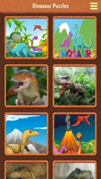 Игры пазлы динозавры Screen Shot 1