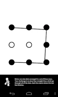 9 Dots brain challenge puzzle Screen Shot 1