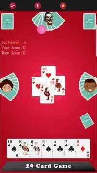 29 Card Game Screen Shot 6