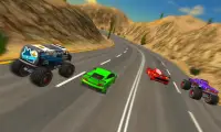 पागल कार बनाम राक्षस दौड़ 3 डी Screen Shot 4