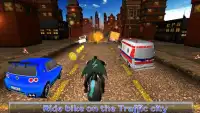 Real Knight Biker Highway Stunt Racing Game 2017 Screen Shot 0