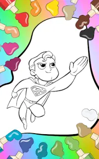 Super Heroes Coloring Screen Shot 1