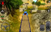 Tugas Berat Traktor Nyata Trolly Cargo Sim Screen Shot 6