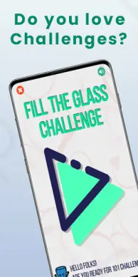 Fill The Glass Challenge - 101 Brain Challenges Screen Shot 0