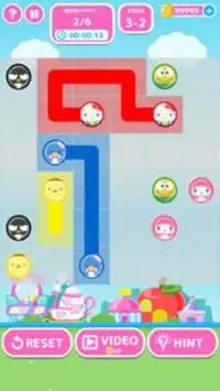 Hello Kitty Flow Puzzle Screen Shot 1