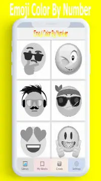 Emoji Color By Number,gra twar Screen Shot 1