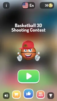 การแข่งขันชู้ตลูกบาสเกตบอล 3D - Basketball Screen Shot 5