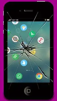 broken or cracked smartphone screen prank Screen Shot 5