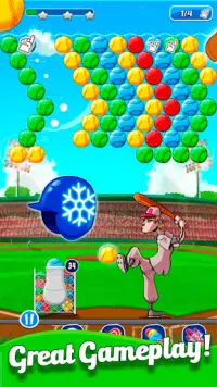 Baseball Bubble Shooter Screen Shot 6