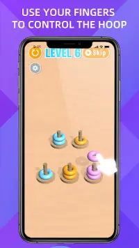 Hoops Color Sort-Color Stack Puzzle Juegos Gratis Screen Shot 0