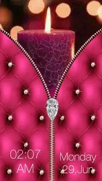 Diamond Zipper Screen Lock Screen Shot 3