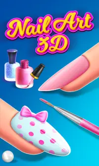 salón de uñas 3D manicura satisfactoria esmalte de Screen Shot 0