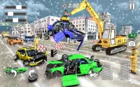 Snow Excavator Gigantic Crane 3D: Snow Plow Game Screen Shot 12