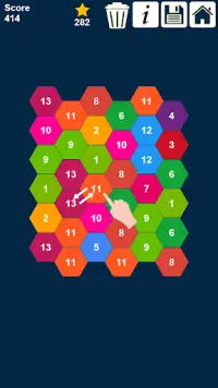 juegos hexagonales: colección números hexagonales Screen Shot 4