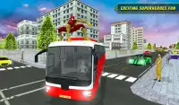 City Bus Driving: Superheroes Transport Simulator Screen Shot 14