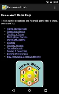 Hex-a-Word Game Screen Shot 12