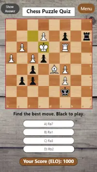 Chess Puzzle Quiz - Chess Puzzle for Beginners Screen Shot 0