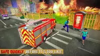 Camión de bomberos Real City Heroes Screen Shot 12